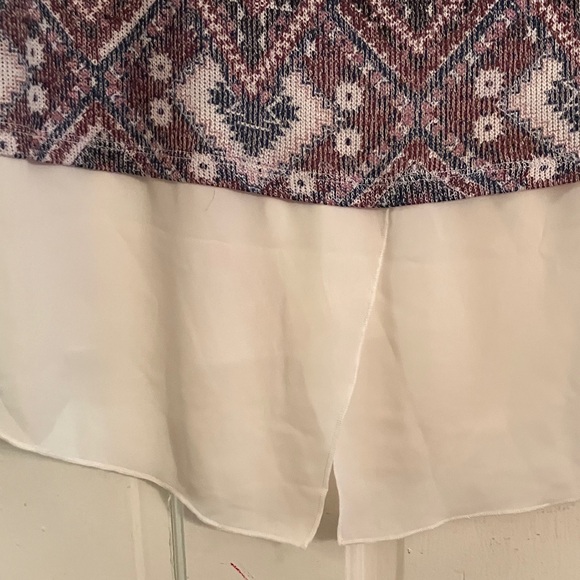 Kiara Women's Aztec Print Blouse - Pink and White - Picture 6 of 6